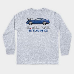 Blue GT500 Kids Long Sleeve T-Shirt